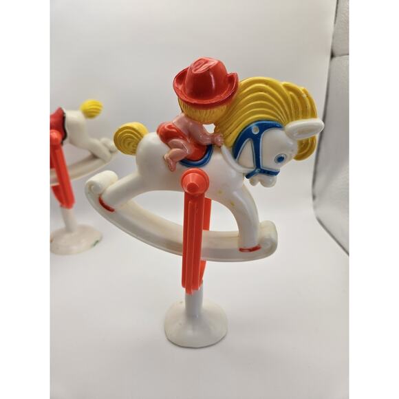 Lot Of 2 Vintage STAHLWOOD ROCKING HORSE RATTLES w/ Sunction Cup - 1950's - Picture 7 of 8